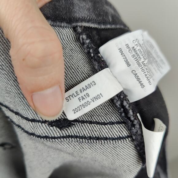 Madewell The Perfect Vintage Straight Jean‎ Womens 37P Petite Sumner Black Wash - Picture 8 of 8